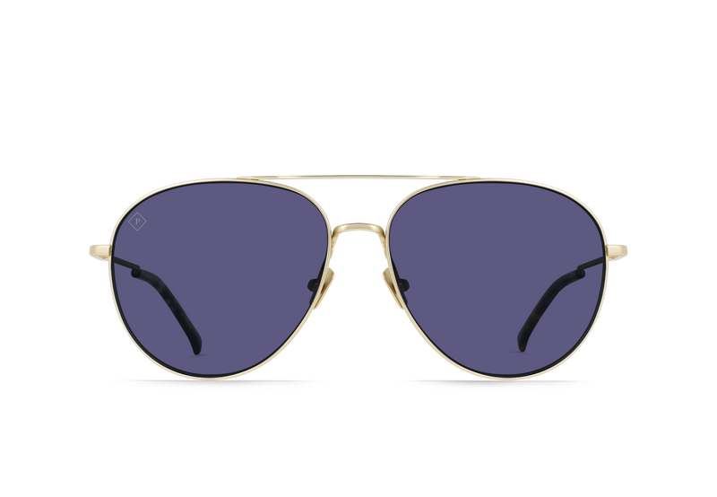 Serona 61 Satin Light Gold / Green Polarized Sunglasses – RAEN