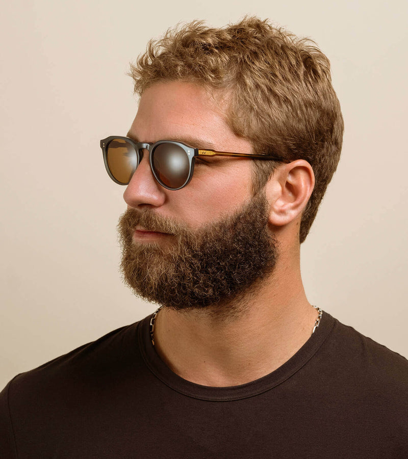 Remmy 52 Champagne Crystal Green Polarized Sunglasses – RAEN