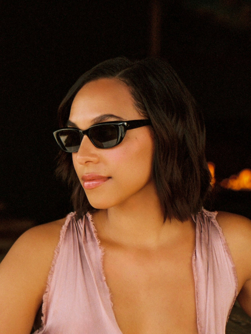 BEAMS × RAEN ラウンドサングラス ブラック ブラウンレンズ Iwa 52 Recycled Black / Nova Sunglasses – RAEN