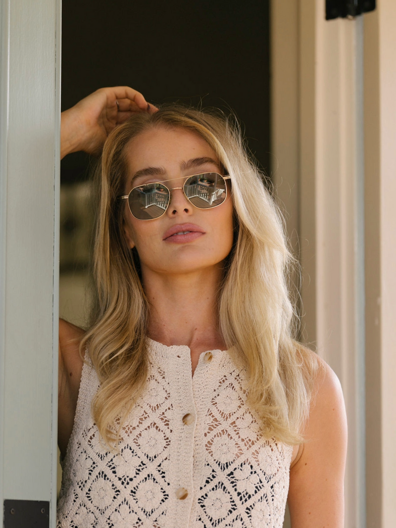 Spyre 54 Satin Japanese Gold / Moonmist Sunglasses – RAEN