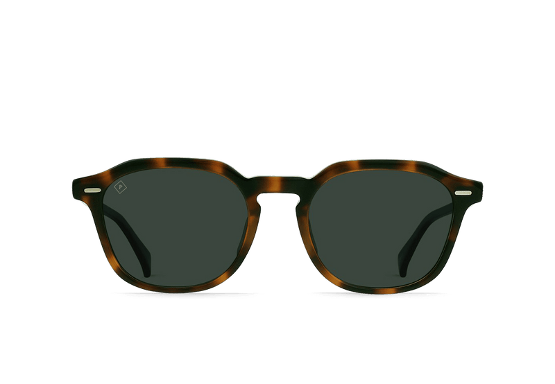 RAEN Clyve Sunglasses in Espresso Tortoise Green Polarized