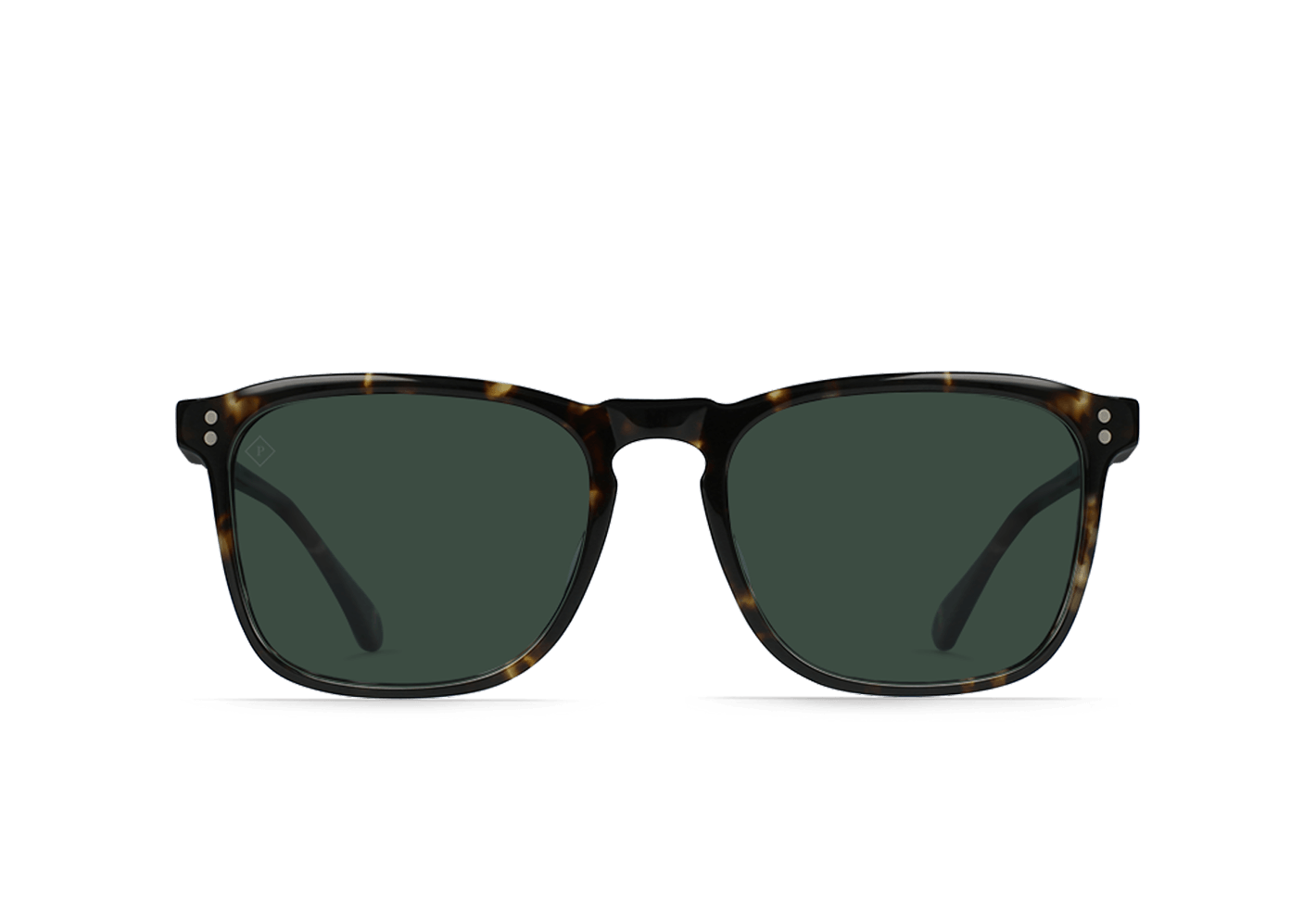 WILEY-Brindle Tort/Green Polarized Men's Square Sunglasses 
